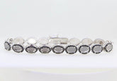 Sterling Silver Semi Mount Tennis Bracelet Setting OV 7X5mm Topaz or Spinel - Syzjewelry